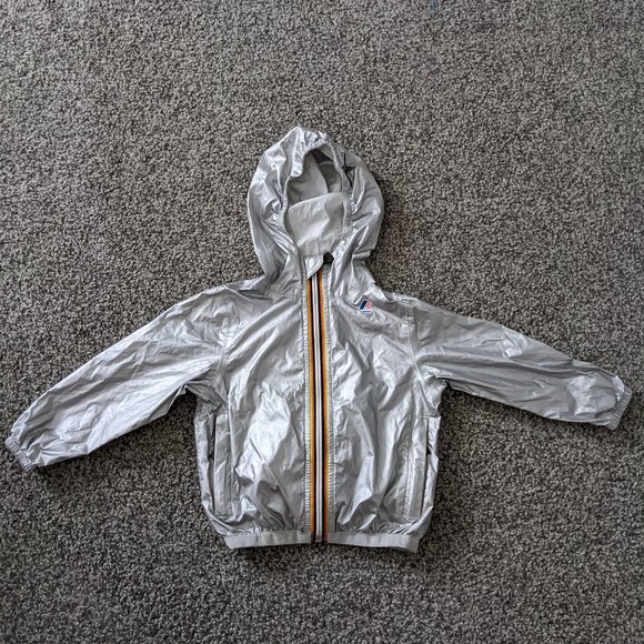 K-Way Le Vrai 3.0 Silver kids jacket 12 mos - Picture 1 of 4